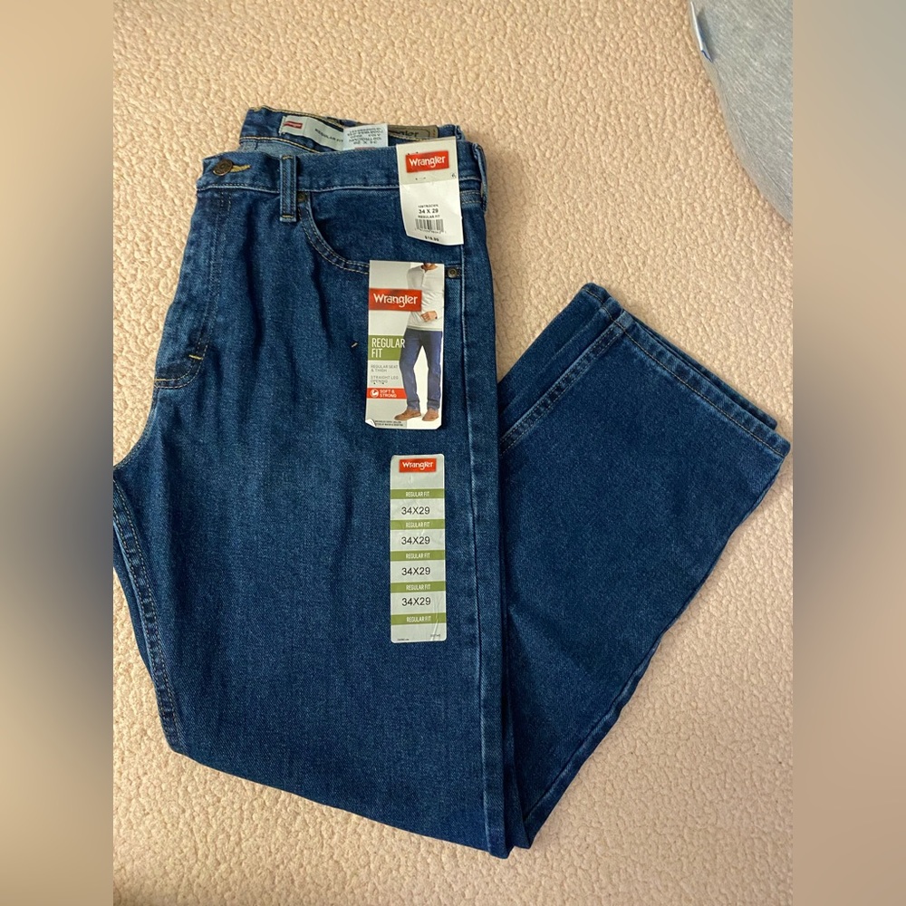 Mens wrangler jeans 34x29